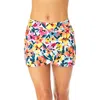 Anne Cole Gradient Floral Drape Front Mid Rise Swim Skirt Bottom In Multicolored
