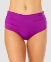 Anne Cole Live In Color Convertible High Waist Shirred Swim Bottom