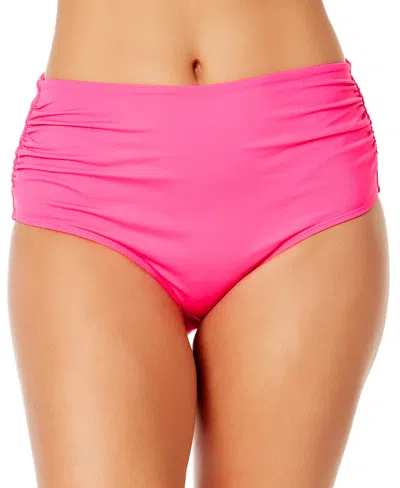 Anne Cole High-waist Bikini Bottoms In Pink Punch
