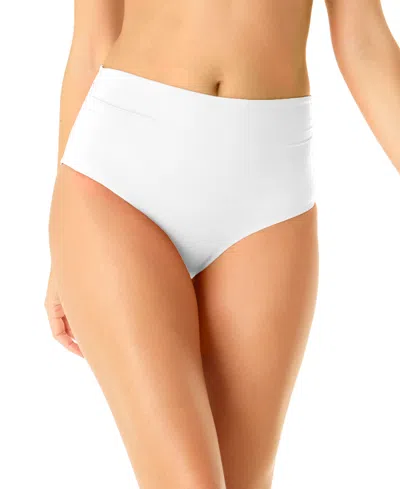 Anne Cole High-waist Bikini Bottoms In White