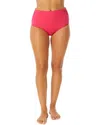 Anne Cole Live In Color Convertible High Waist Shirred Swim Bottom In Pink
