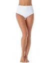 Anne Cole High-waist Shirred Bikini Bottom In White