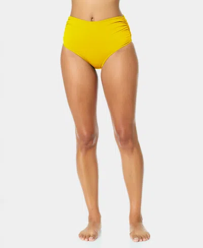 Anne Cole High-waist Bikini Bottoms In Yellow