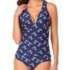 Anne Cole Leaf Toss Tankini Top In Multi In Multi