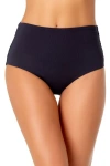 Anne Cole Live In Color Convertible High Waist Shirred Swim Bottom In Black