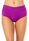 Anne Cole Live In Color Convertible High Waist Shirred Swim Bottom In Fuchsia