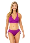 Anne Cole Live In Color Halter Bikini Top In Fuchsia