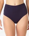 Anne Cole Live In Color High-waist Swim Bottoms In Purple
