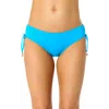 Anne Cole Live In Color Solid Side Tie Swim Bottom In Blue