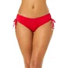 Anne Cole Live In Color Solid Side Tie Swim Bottom In Red