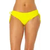 Anne Cole Live In Color Solid Side Tie Swim Bottom In Yellow