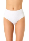 Anne Cole Live In Color Textured High Waist Swim Bottom In White