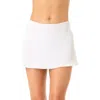 Anne Cole Live In Color Textured Skirted Swim Bottom In White