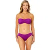 Anne Cole Live In Color Twist Bandeau Bikini Top In Fuchsia