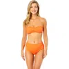 Anne Cole Live In Color Twist Bandeau Bikini Top In Peach