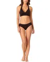 Anne Cole Solid Banded Halter Bikini Top Women's Swimsuit In Black