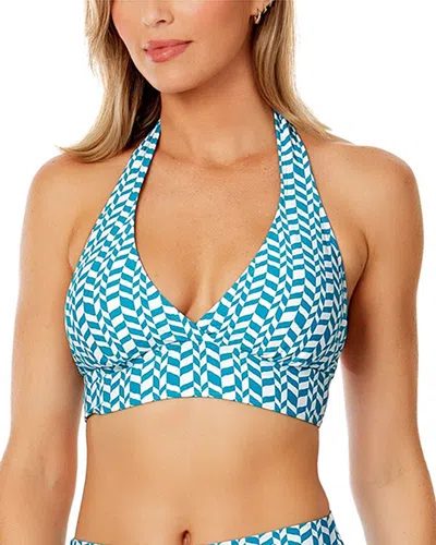 Anne Cole Marilyn Halter Top In Blue