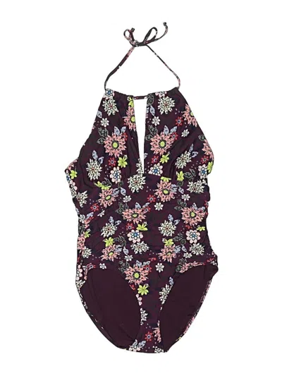 Pre-owned Anne Cole One Piece Swimsuit In Burgundy