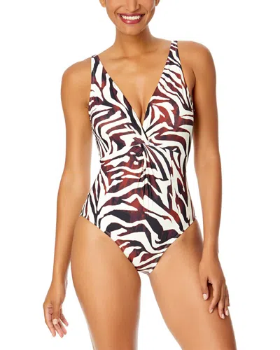 ANNE COLE ANNE COLE PLUNGE TWIST ONE-PIECE