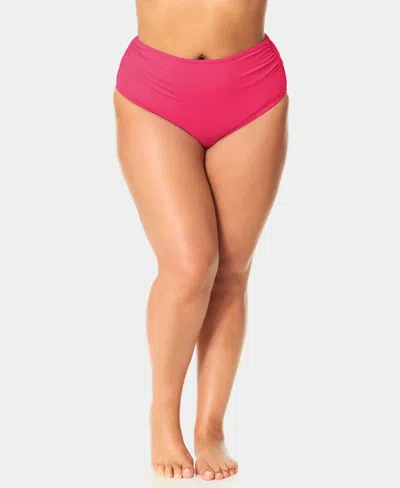 Anne Cole Plus Size High-waist Bikini Bottoms In Multi