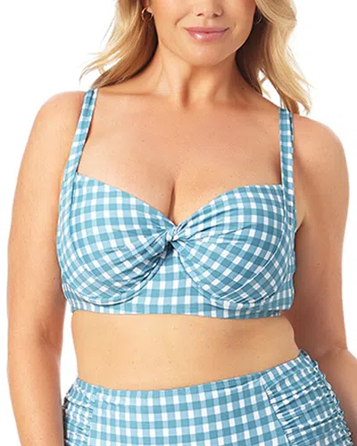 Anne Cole Retro Twist Underwire Top In Nocolor