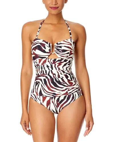 ANNE COLE ANNE COLE RING FRONT BANDEAU ONE-PIECE