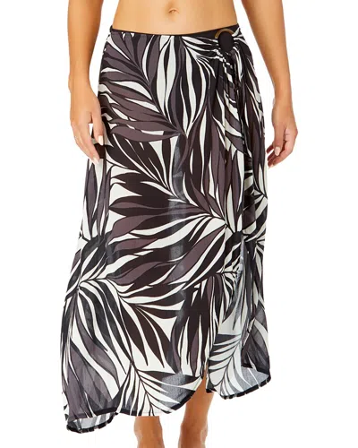 Anne Cole Ring Sarong Skirt In Black