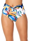 Anne Cole Riviera Floral Shirred Waistband Bikini Swim Bottom In Multicolored