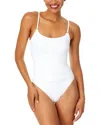 Anne Cole Shirred Lingerie Maillot In White