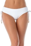 Anne Cole Side Tie Swim Bottom In White