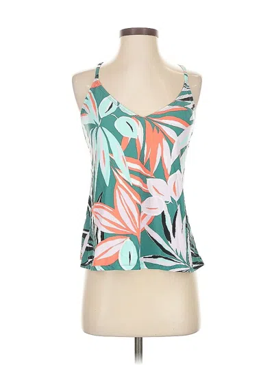 Pre-owned Anne Cole Sleeveless Top Green Halter Neckline Tops