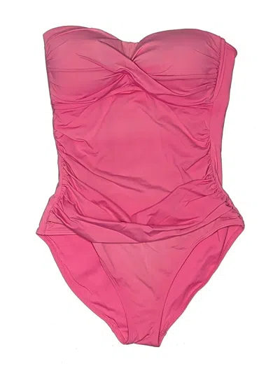 Pre-owned Anne Cole Sleeveless Top Pink Strapless Neckline Tops