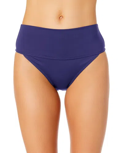 Anne Cole Soft Band High Waist Bottom In Blue