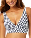 Anne Cole Soft Shirred Band Bralette In Multi