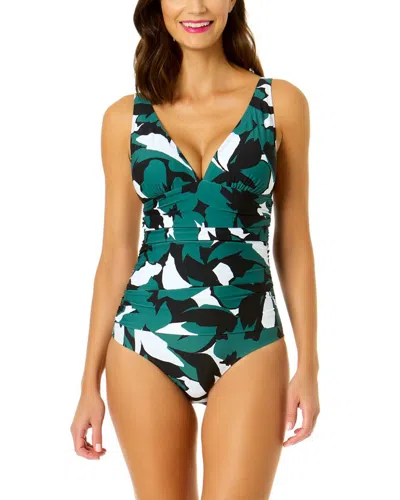 Anne Cole Soft Shirred Band One-piece In Multi