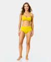 Anne Cole Solid Twist-front Bikini Top In Yellow