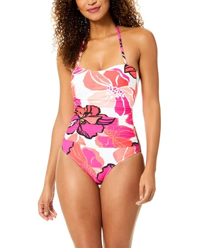 Anne Cole Strapless Bandeau One-piece In Multi