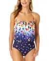 Anne Cole Strapless Blouson Keyhole One-piece