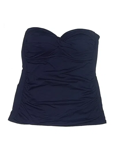 Pre-owned Anne Cole Swimsuit Top Blue Swimwear