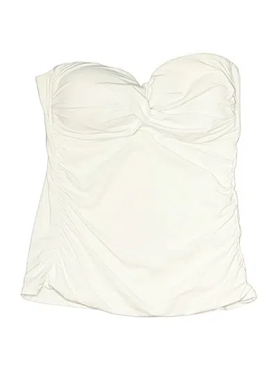 Pre-owned Anne Cole Swimsuit Top Ivory Swimwear In White