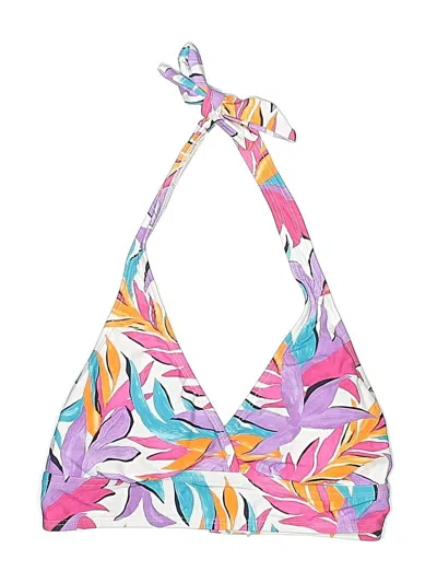 Anne Cole Swimsuit Top Pink Tropical Pattern Swimwear