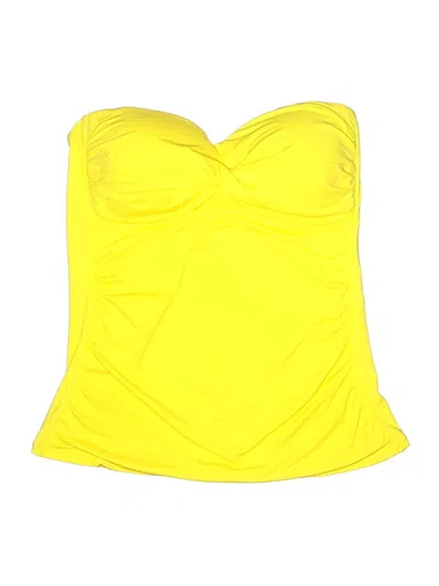 Pre-owned Anne Cole Swimsuit Top Yellow Swimwear