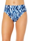 ANNE COLE TIE DYE IKAT SOFT BAND HIGH WAIST SWIM BOTTOM