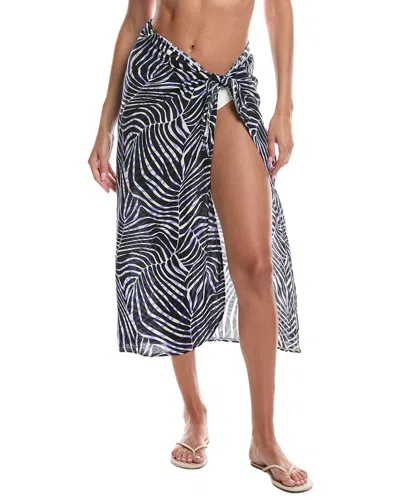 Anne Cole Tie Front Pareo In Black