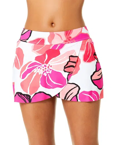 Anne Cole Tulip Drape Swim Skirt In Black