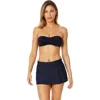 Anne Cole Twist Bandeau Bikini Top In Navy