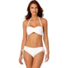 Anne Cole Twist Bandeau Bikini Top In White