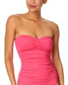 Anne Cole Twist-front Ruched One-piece Swimsuit