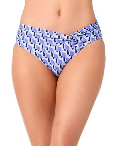 Anne Cole Twist Front Bottom In Purple
