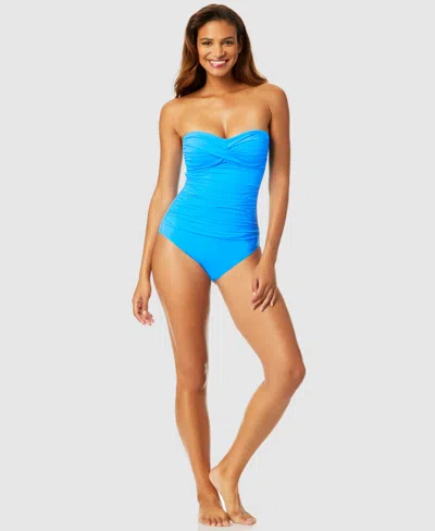 Anne Cole Twist-front Ruched One-piece Swimsuit